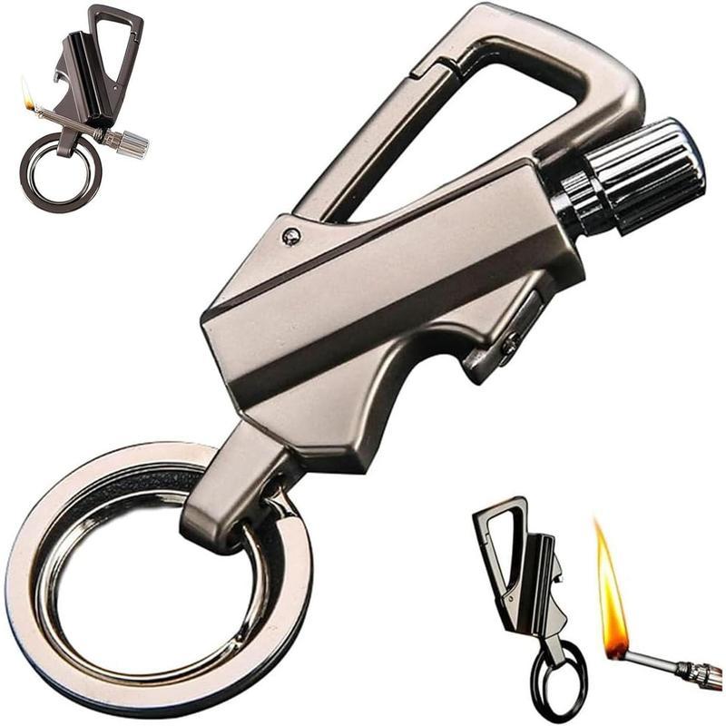 Keychain Lighter (Not Contain Lighter Fluid) ,Permanent Match Keychains,Reusable Fire Starter Key Ring, Hidden Forever Lighter Keychain,for Outdoor Survival Gift for Men,Mini Waterproof Lighters