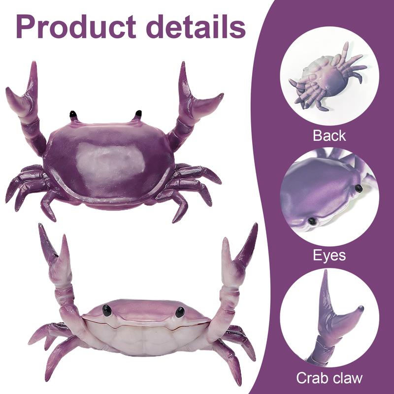 BMTWE 1 PCS Weightlifting Crabs Pen Holder Realistic Crab Shaped Pen Stand Crab Statu Creative Decorative Desk Ornament Office Stationery Supplies for Office Home Desk School