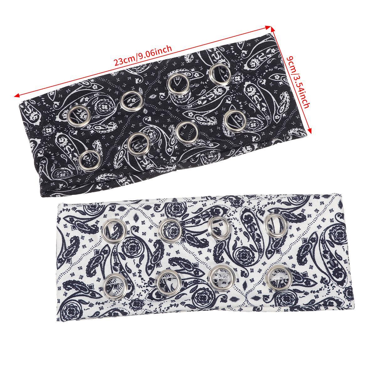 Punk Women Hollow Out Metal Eyelets Elastic Headband Y2k Punk Girls Rock Stretchy Wide Hairbands Headwear Hair Accessories Punk Women Hollow Out Metal Eyelets Elastic Headband Y2k Punk Girls Rock Stretchy Wide Hairbands Headwear Hair Accessories