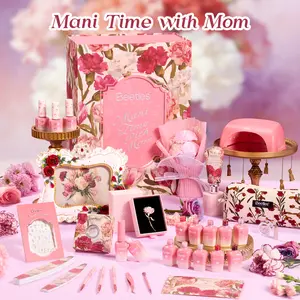 Beetles 2026 Manicure Time with Mom Gel Nail Polish Gift Box, HEMA Free & TPO Free Complete Manicure Kit, Shea Butter Hand Cream, Premium Keepsake Gift Box for Mom taste of spring