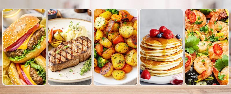 SmartCook Double-Burner Comal & Griddle Pan for Stove Top - Grill Pan with Utensils Set, Perfect para Torillas