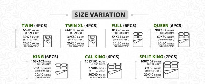 Ruvanti 100% Cotton Percale 6 Pcs Sheet Set – Ultra Soft Hotel-Quality Bedding with Deep Pockets, Breathable, Elegant Design, Soft Touch, OEKO-TEX Certified