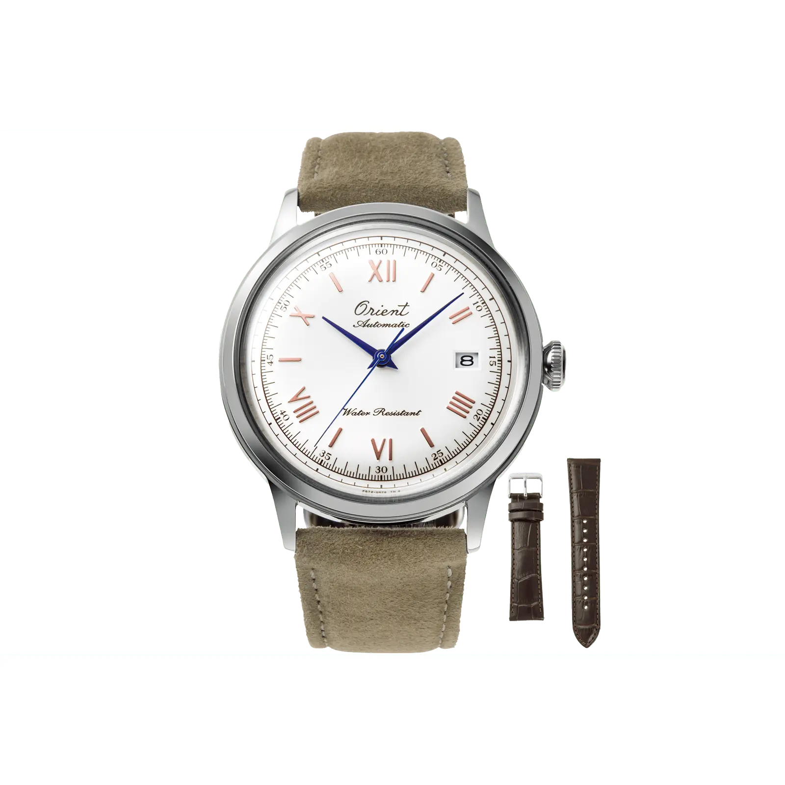 Orient Bambino V2 75th Anniversary Limited Edition Automatic Dress Watch with Suede Strap, 40.5mm Stainless Steel Case, RA-AC0027S30B, Analog Watches, Business Fashion Watches