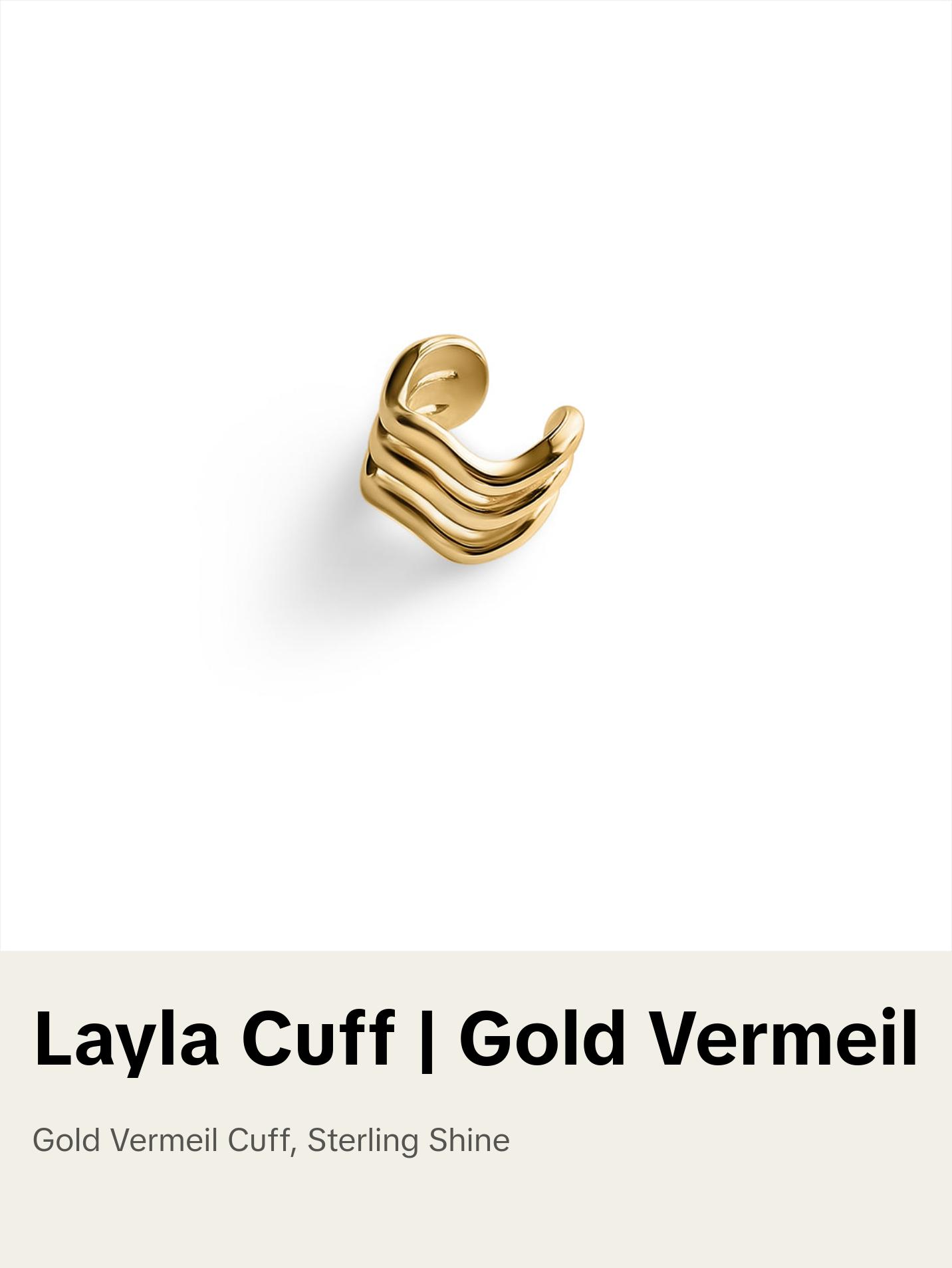 Layla Cuff | Gold Vermeil