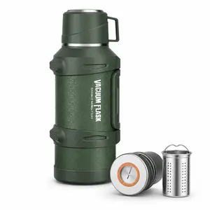 68 oz portable stainless steel thermos that keeps drinks hot or cold; reusable, double-vacuum insulated water bottle—great gift choice, ideal for parents.