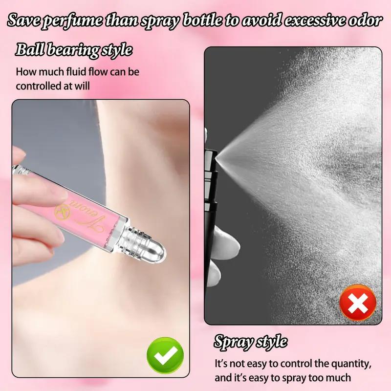 3pc Women's Pheromone Perfume Oil - 24H Long-Lasting Floral & Fruity Scent, Alcohol-Free Roll-On Cologne, Boosts Confidence & Attracts Romance, Travel Size 10ml (0.34fl.oz) for Dates, Parties, Work Enchanting Fragrance