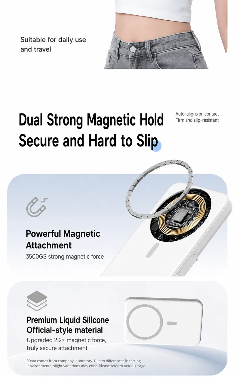 3-in-1 Magnetic Power Bank Wireless Headphones with Bluetooth Earbuds, 20W Fast Charging, LED Battery Display, Fold-Out Phone Stand, Noise Isolation Solutions, Portable Magnetic Phone Charging Pad, Compact Waterproof Audio Device for Travel, Daily Carry