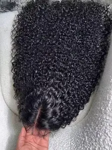 Wear Go Glueless 7X5 13X6 Lace Closure Curly Wigs Deep Wave 13X6 Hd Lace Front Human Hair Wig No Tangle High Quality Real Human Hair Can Be Dyed 180 Density