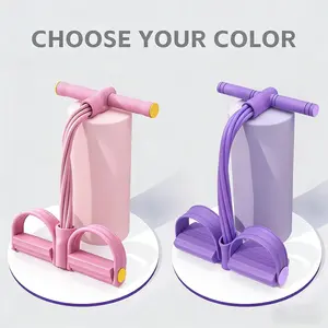 Foot Resistance Band With Handles, Upgraded 6-Tube Natural Rubber Training Pedals, Full-Body Exercise, Yoga, Abdominal, Waist, Arm And Leg Training, Muscle Exercise Equipment