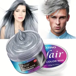 ROZINO Grey Hair Color Wax 120g Temporary Styling Wax for Trendy Grey Hairstyles with Natural Tint & Long-Lasting Hold