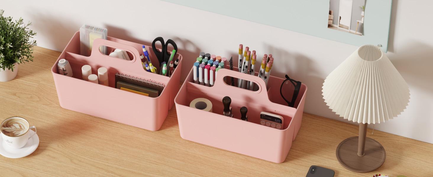Lifewit Plastic Storage Organizer with Reinforced Handle, BPA-Free ABS, Supports Up to 20 lb, Ideal for Craft Supplies & More