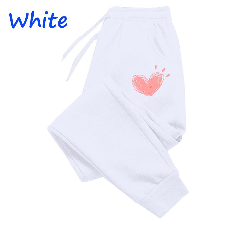 Women Cute Heart Printed Sweatpants