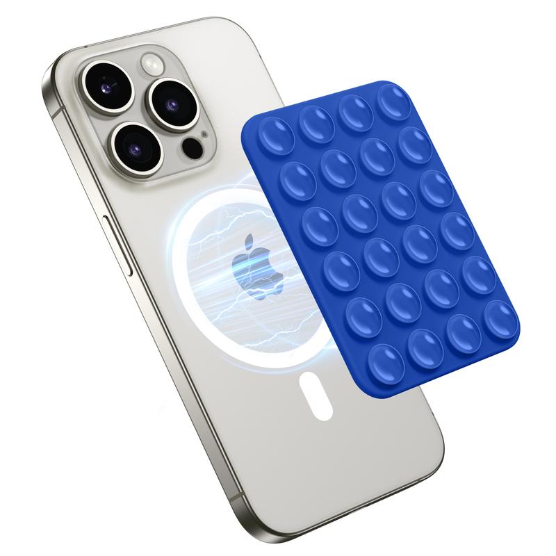 Magnetic Suction Cup Phone Mount | Detachable Suction Phone Grip | Hands-Free MagSafe Suction Mount for Phone Accessories Metal NO-Stick Hot Pink