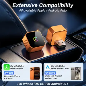 Upgraded Version Mini Wireless Adapter - For Cars 2017+, with Upgraded Chip & Instant Connect