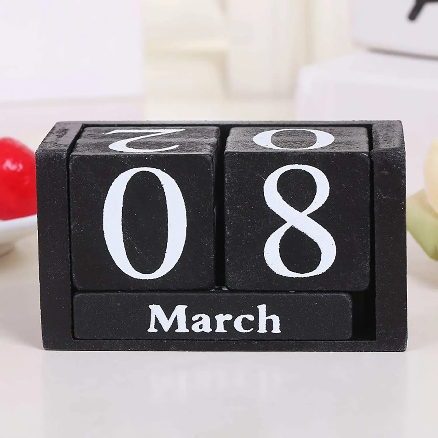 HomeDailyEss Simple Rectangular Wooden Calendar - Creative Home Desk, Study, Shop Bar Counter Decorative Item, Wooden Calendar Decoration, Desk Calendar Decorative Piece, Calendar Design