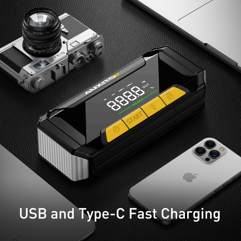 AUXITO Jump Starter 8000A Peak Jump Box(All Gas,up to 10.0L Diesel Engine) 12V Car Portable Battery Jump Starter ,Auto Battery Booster Pack,with 3-Mode Flashlight