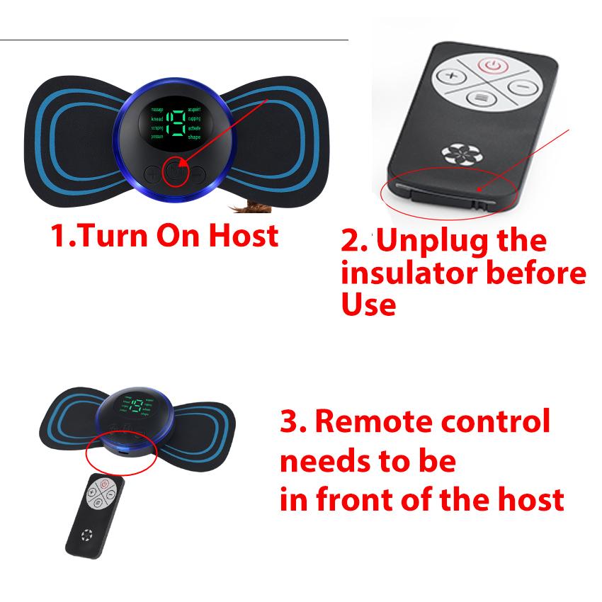 Multi-mode Pulse Massage Patch for Neck & Back Pain Relief Wireless Gel Pad with Multiple Modes for Muscle Relaxation Ideal for Tension Relief Heat Compression Leg Massager ring  massager