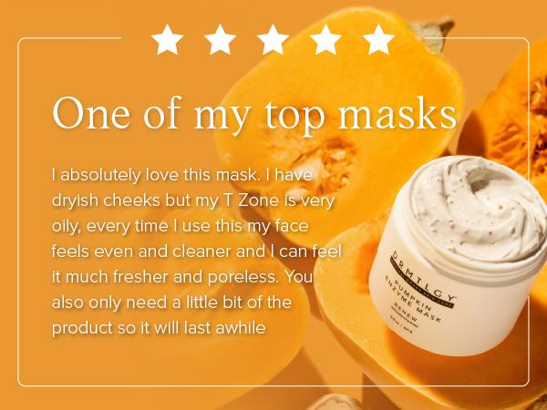 DRMTLGY Pumpkin Enzyme Mask 5.5 oz Exfoliant Supple Skin Spa Quality