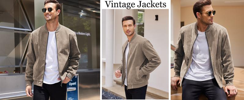 COOFANDY Fall Outfits men's spring, 100% polyester lightweight early summer thin casual jacket retro lightweight classic men's clothing Jeans T-Shirt Coats Soft Blazers