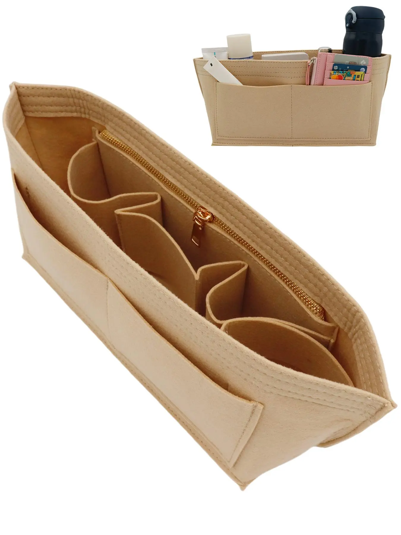 Bag Insert Organizer, Lightweight Bag Shaper for Women Bags, Felt Bag Organizer Insert for LongChamp, Coach City 30/33, Nevefull and Goyard, Purse Organizer Insert, Tote Bag Insert, Purse Organization