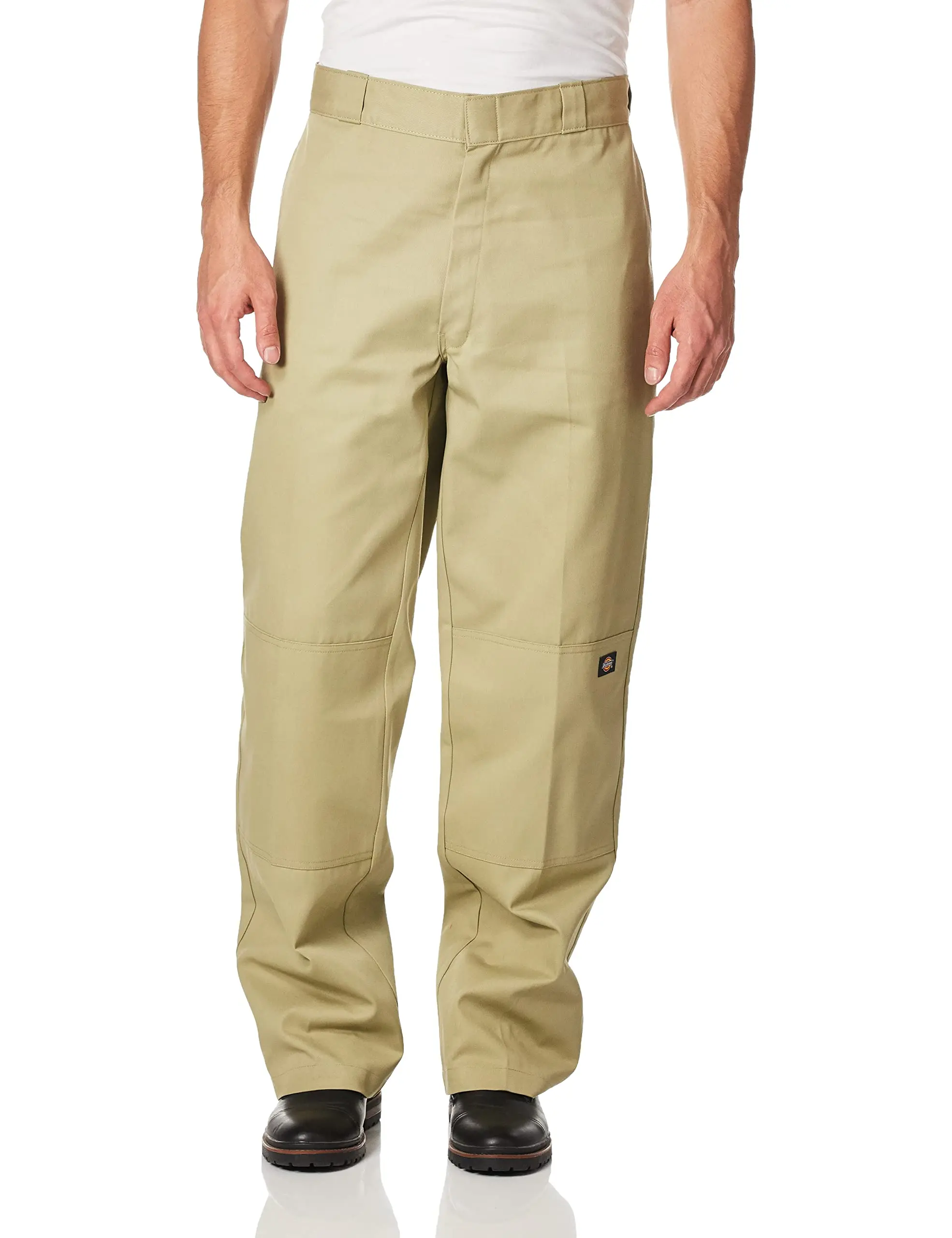 Dickies Men's Work Wear Pants - Roomy Loose-Fit Cotton/Poly Twill, Beltloop Support, Reinforced Knees, Wrinkle-Resistant, Fade-Resistant, Hook-and-Eye Closure, Side Seam Front, Back Welt, Flapfree Pockets, Extra Fabric Layer Reinforcement, Work Pants