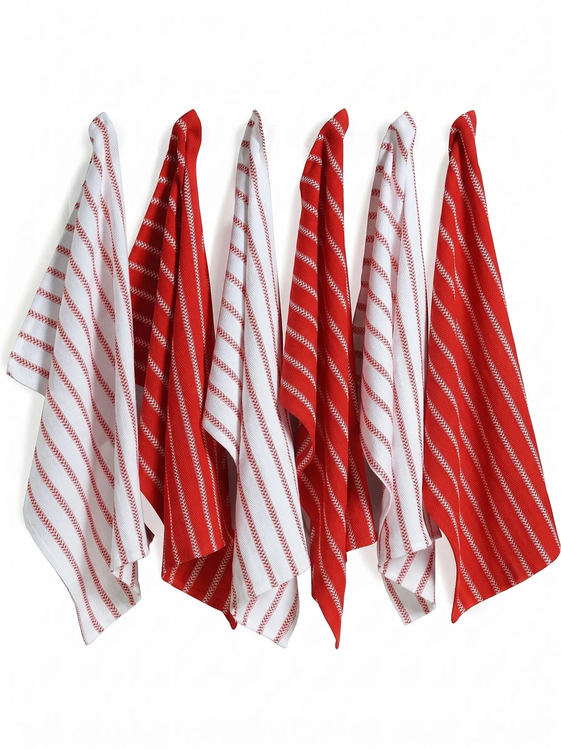 LANE LINEN Stripe Cotton Kitchen Linens Set - 4/6/12 Packs (18x28in) Absorbent Washable Cloths: Hand/Dish Towels, Dishcloths, Hand Napkins, Soft, Quick-Drying, Reusable, Durable, Machine Washable, Tumble Dry Safe, Waste-Saving, Ideal Household Gift, Water