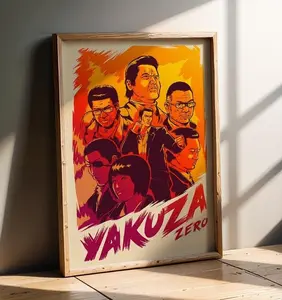 KIRYU ZERO Video Game Poster | Japanese Mafia Crime Drama Art | Dragon of Dojima Prints | Gamer Room Decor | Gaming Wall Art | Hardboiled Action Game Illustration | Unframed Print