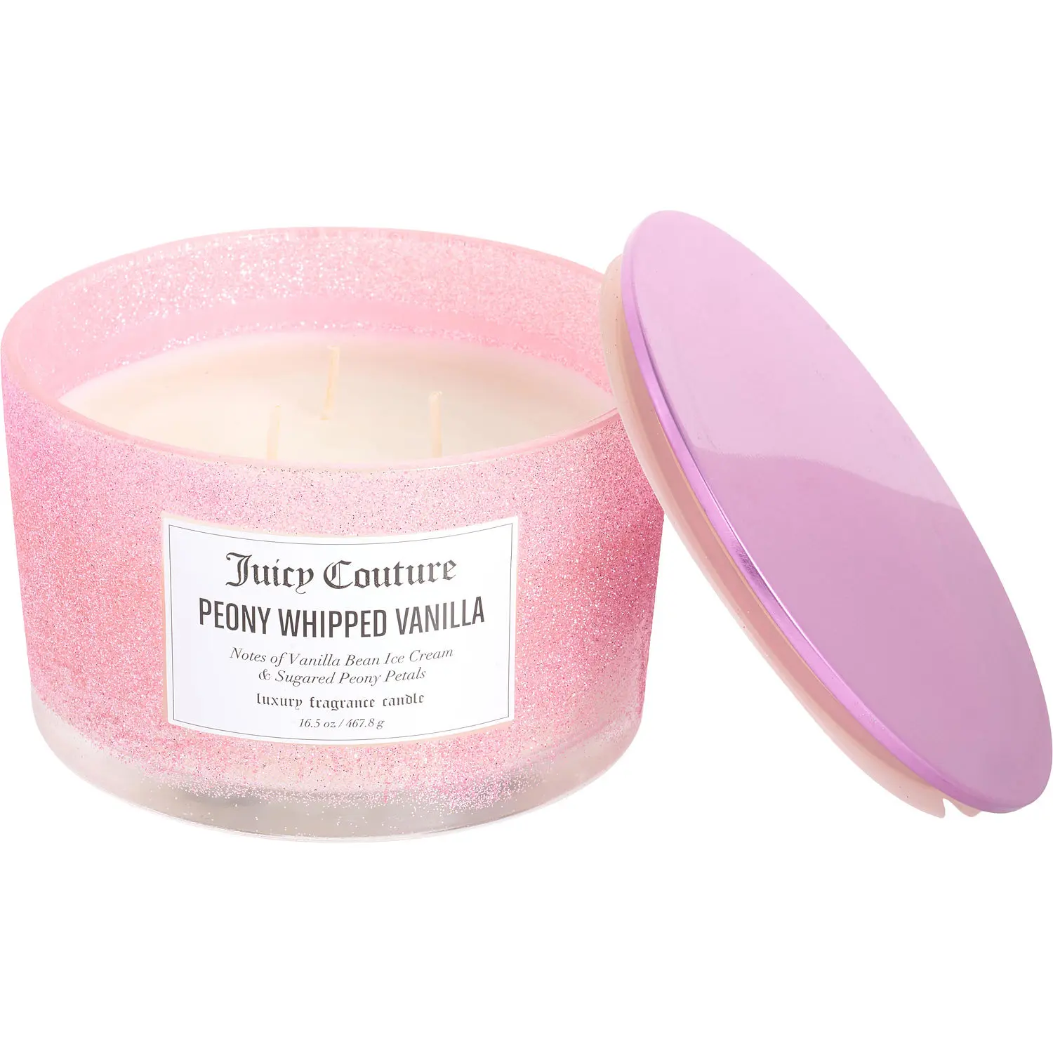 Juicy Couture Peony Whipped Vanilla By Juicy Couture Glitter Candle For Women