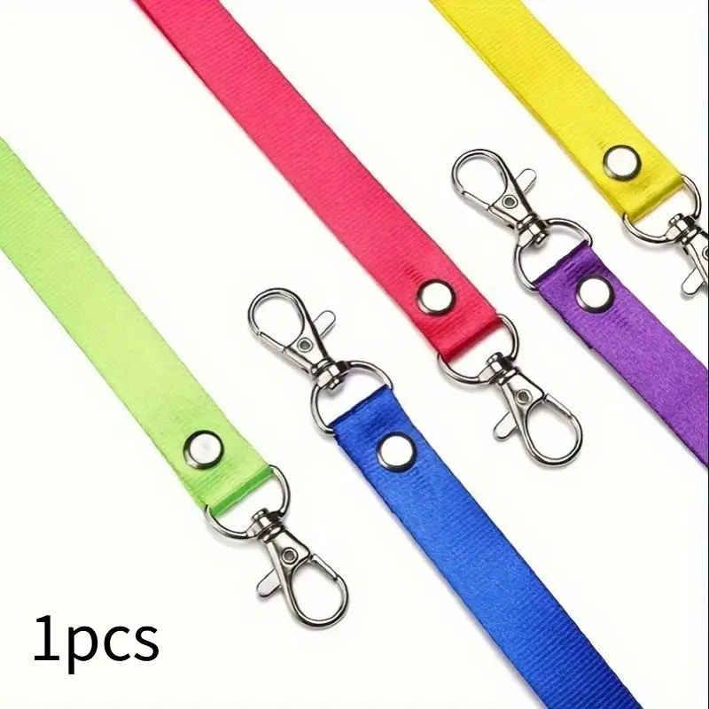 Colorful solid color lobster buckle hanging rope Keychain Attachment - multi-purpose anti loss integrated buckle long rope Keychain Lanyard.