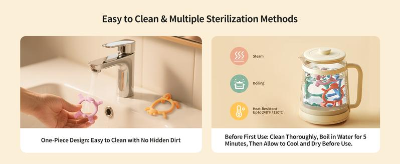 Pigeon Silicone Animal-Shaped Baby Teether, Green Bear, 1 or 2 Count – Multi-Textured Teething Relief Toys, Lightweight & Easy to Grasp3+ Months, 6+ Months