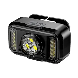 Hands-Free Rechargeable Headlamp – 7 Lighting Modes, Motion Sensor, 60° Adjustable, Ultra-Light 80g for Running, Camping, Emergency