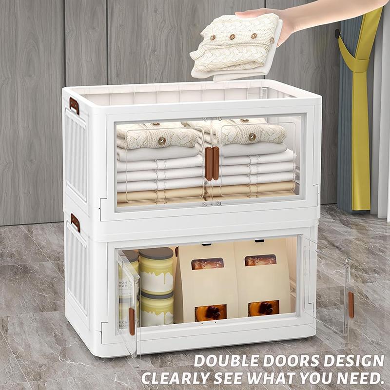 60CM-2/3/4/5 Layers Plastic Storage Box Organizer Stackable & Foldable with Magnetic Transparent Door for Kitchen Bedroom Living Room Study Office Saving Space 60CM-2/3/4/5 Layers Plastic Storage Box Organizer Stackable & Foldable with Magnetic Transparent Door for Kitchen Bedroom Living Room Study Office Saving Space