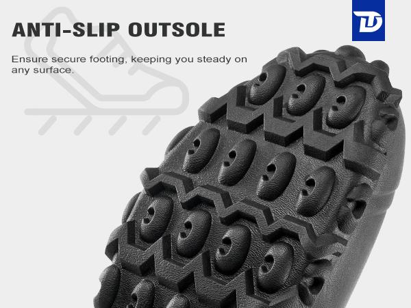 Trudave Men's Black Rubber Boots Waterproof Work Rain Boots with Steel Shank 6mm Neoprene Anti-slip Mud Boots Size 5-14 Comfortable Industrial Shoe Boy Footwear Closed