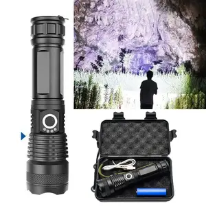 home camping Rechargeable LED Flashlight, 5 Modes, Waterproof Powerful Flashlight, Multi-Function Flashlight, Ideal for Home, Camping, and Hiking