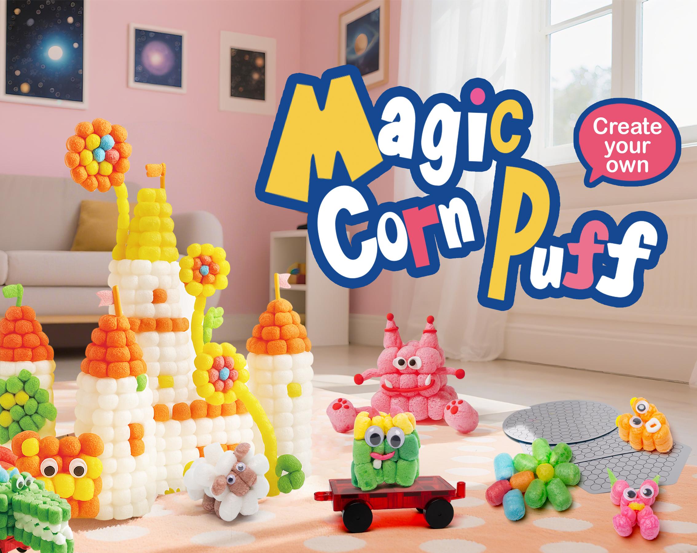 Kiditos Magic Puff Corn Building Kit – 3D Colorful Craft for Kids, DIY Art Set with Sticky Corn Pieces, Templates & Tools – Sensory, Educational & Mess-Free Play for Ages 3+ Kiditos Magic Puff Corn Building Kit – 3D Colorful Craft for Kids, DIY Art Set with Sticky Corn Pieces, Templates & Tools – Sensory, Educational & Mess-Free Play for Ages 3+