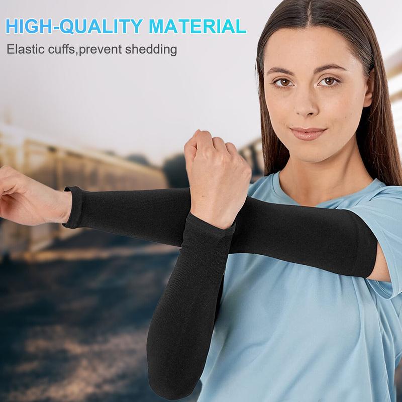 5 Pairs Arm Sleeves for Men Women, Sun Sleeves UV Protection, Cooling Arm Sleeves Cover Compression Sleeves For Working Basketball Golf Sports, Black