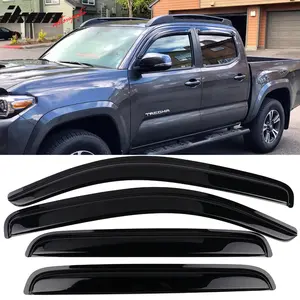 Window Visors for Toyota Tacoma 2016-2023 Slim Style Smoke Tinted Acrylic