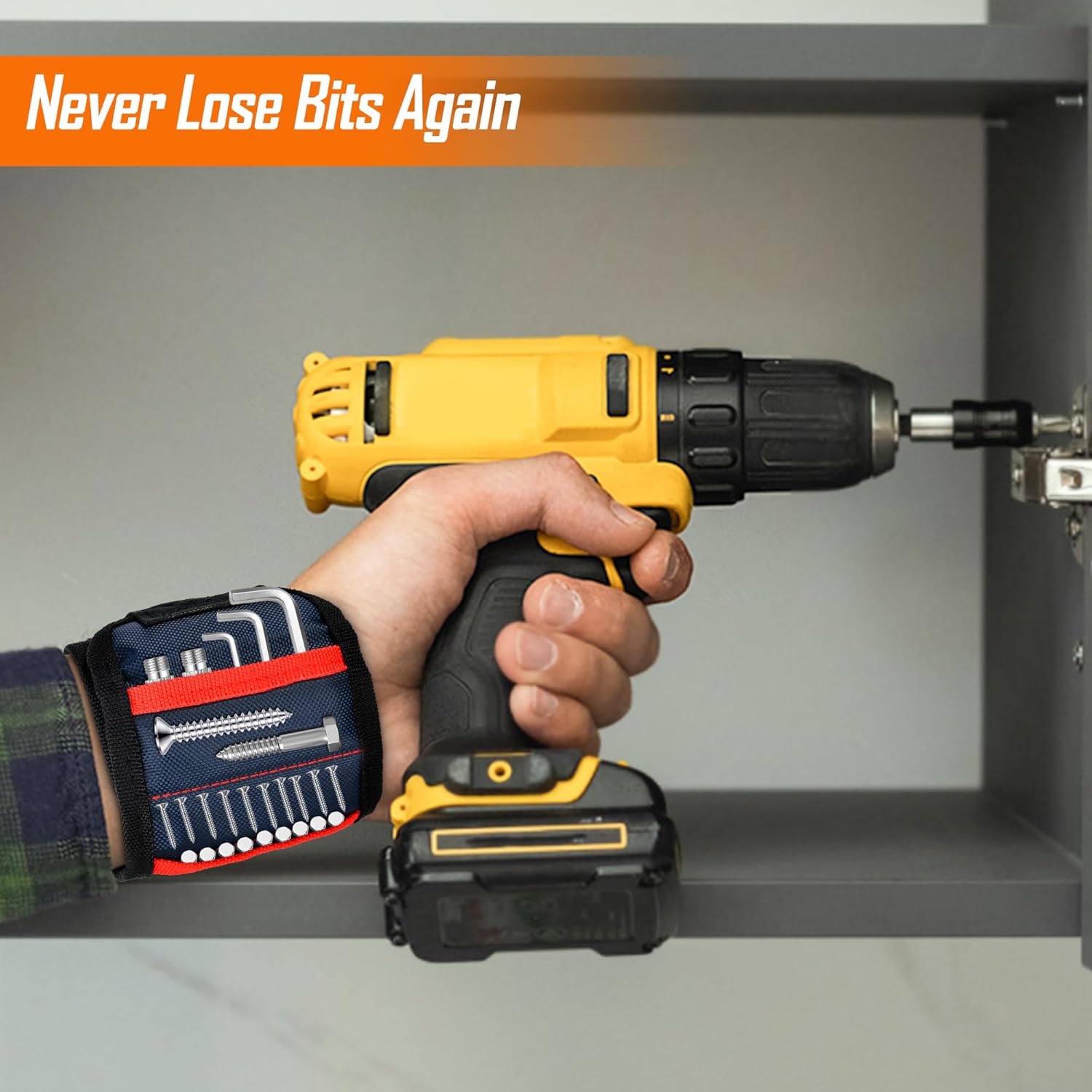 Magnetic Wristband Gifts for Men Dad - Tools for Holding Screws Nail Drill Bits, Cool Gadgets Holiday Gifts for Boyfriend Husband Grandpa DIY Handyman on New year  Birthday Stocking Stuffers