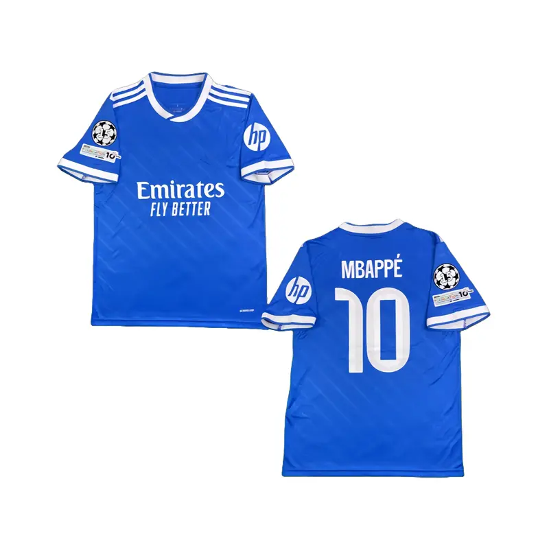 25 26RMA Away Blue #10 Mbappe Soccer Jersey