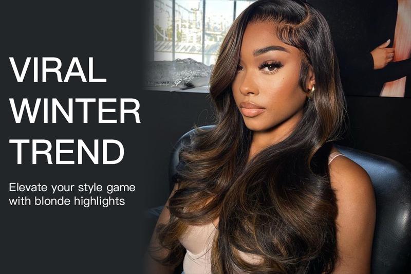 [Wequeen] Pre Colored Highlight Body Wave Human Hair Bundles Brazilian Quick Weave Budget Friendly Viral Hair Bundles Valentine Gifts