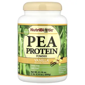 NutriBiotic Pea Protein Powder, Vanilla , 21.16 oz (600 g)