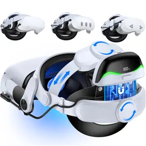 Battery Head Strap 6700mAh for Oculus Meta Quest 3/2, VR Headset Accessories for Quest 3 Battery Strap, Elite Strap with Double Adjust Knob Enhanced