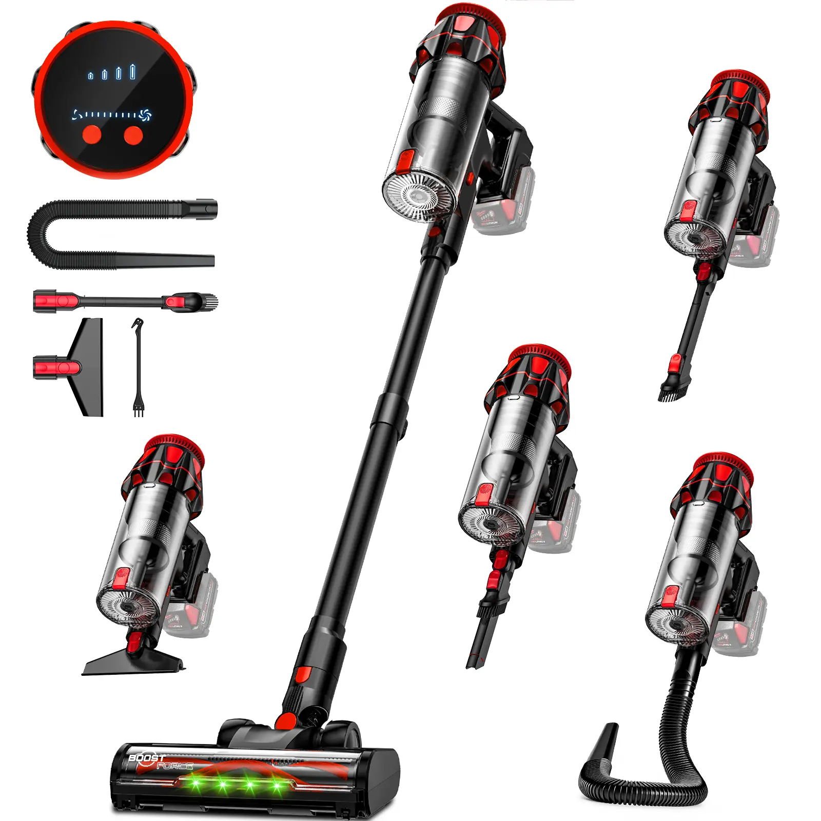 Cordless Vacuum Cleaner for Milwaukee Battery, Vacuum Cleaners for Home, Self-Standing Stick Vac/ LED Display, Anti-Tangle Lightweight Vacuum for Carpet, Floor, Car(Battery Not Included),back to school,back to school haul