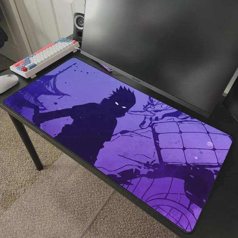 Sasuke Uchiha Anime Desk Mat Mousepad 31.5" x 15.5 Gaming Desk Mat Mouse Pad Accessories