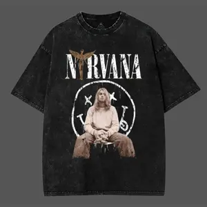 Nirvana Smiley Graphic Shirt, Nirvana Tee, Nirvana Smiley tshirt, 90s Shirt, Trendy Music Rock Shirt, Nirvana Album Shirt, Unisex Rock Band