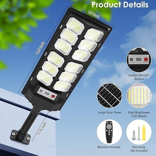 2 Pack Solar Street Lights Outdoor Waterproof 6500K 1300LM LED Solar Flood Lights Dusk to Dawn Parking Lot Light with Motion Sensor & Remote Control for Commercial Area Lighting Yard 2 Pack Solar Street Lights Outdoor Waterproof 6500K 1300LM LED Solar Flood Lights Dusk to Dawn Parking Lot Light with Motion Sensor & Remote Control for Commercial Area Lighting Yard