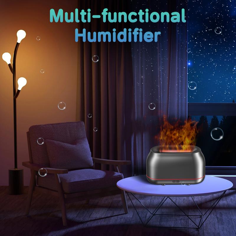 Ultimate 7-Color Flame Essential Oil Diffuser and Humidifier 160ml for Home Office Yoga and Sleep with Auto-Off Protection SPA Relaxation Mood Booster