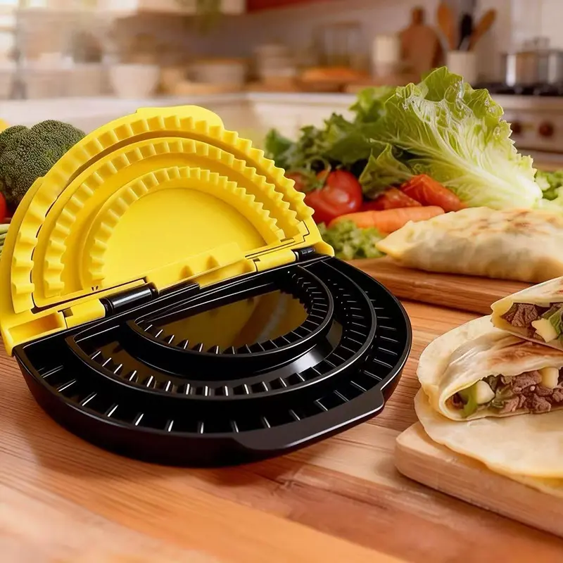 3-in-1 Tortilla Sealer Kitchen Gadget - Makes Sealed Tacos, Quesadillas, Mess-Free Meals in Seconds - BPA-Free, Dishwasher Safe Kitchen Utensil, Kitchen Gadgets