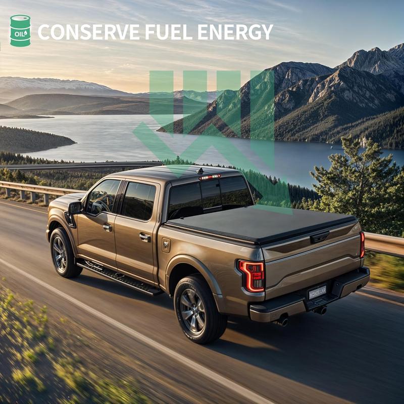 OEDRO Soft Tri-fold Tonneau Cover Fit for Nissan Frontier 2005-2025 (NOT for México), Fleetside 5 Ft Bed pickup  cover