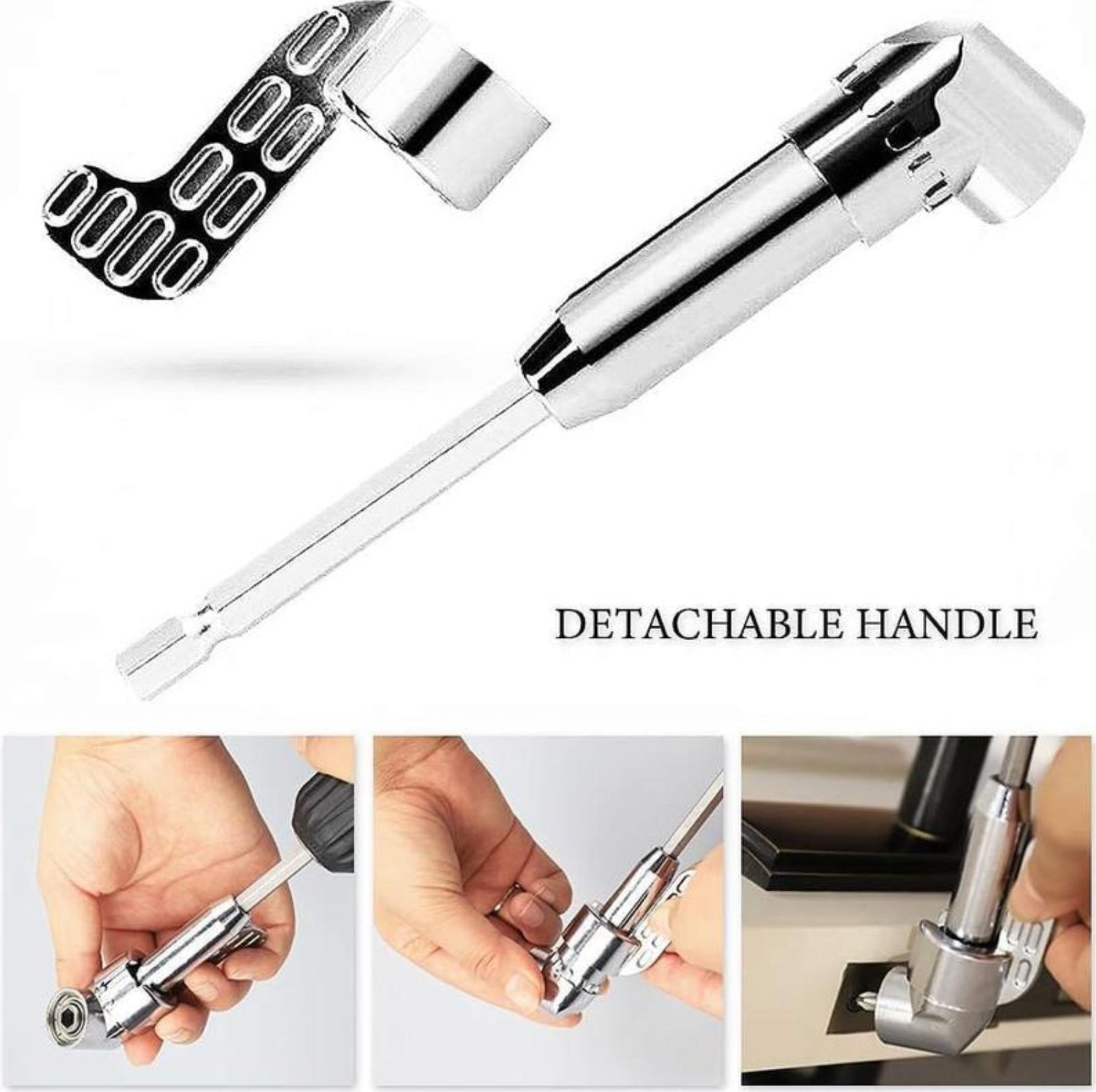 Corner Angled Screwdriver Drill Adapter Screwdriver Batch Wrench Driver Bending Batch Hand Repair Tools Drill Extension Screwdriver Connector-YY0